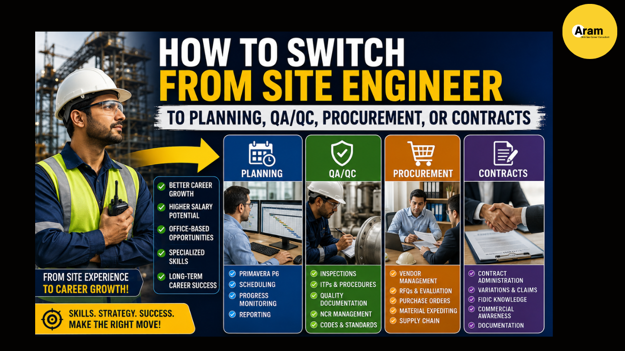 How to Switch from Site Engineer to Planning, QA/QC, Procurement, or Contracts